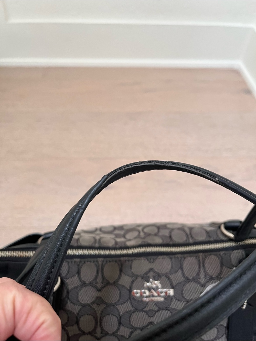Authentic Coach Brown & Black Signature Canvas and leatherTote - Picture 12 of 12